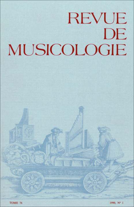 Kniha Revue de musicologie tome 76, n° 1 (1990) collegium