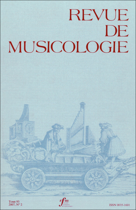 Книга Revue de musicologie tome 93, n° 2 (2007) collegium