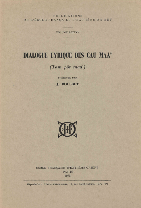 Книга Dialogue lyrique des Cau Maa' J. (éd.)