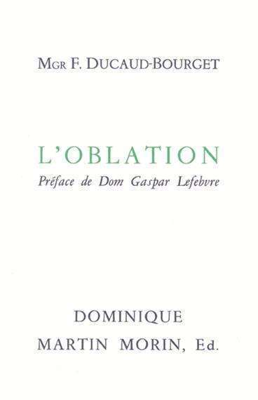 Book L’oblation Mgr F. Ducaud-Bourget