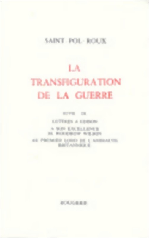 Buch LA TRANSFIGURATION DE LA GUERRE Saint-Pol-Roux