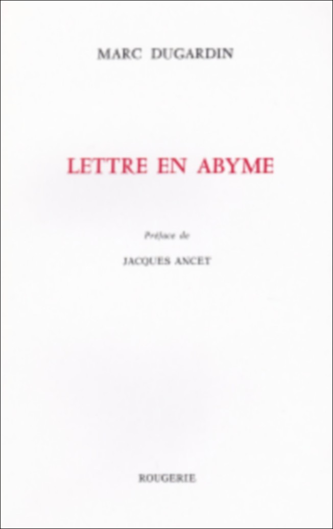 Knjiga LETTRE EN ABYME Marc
