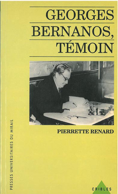 Libro GEORGES BERNANOS TEMOIN RENARD