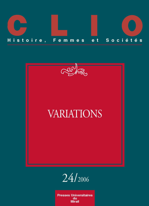 Knjiga VARIATIONS - CLIO N 24 THEBAUD/ZANCARI