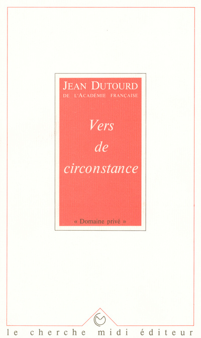 Book Vers de circonstance Jean Dutourd