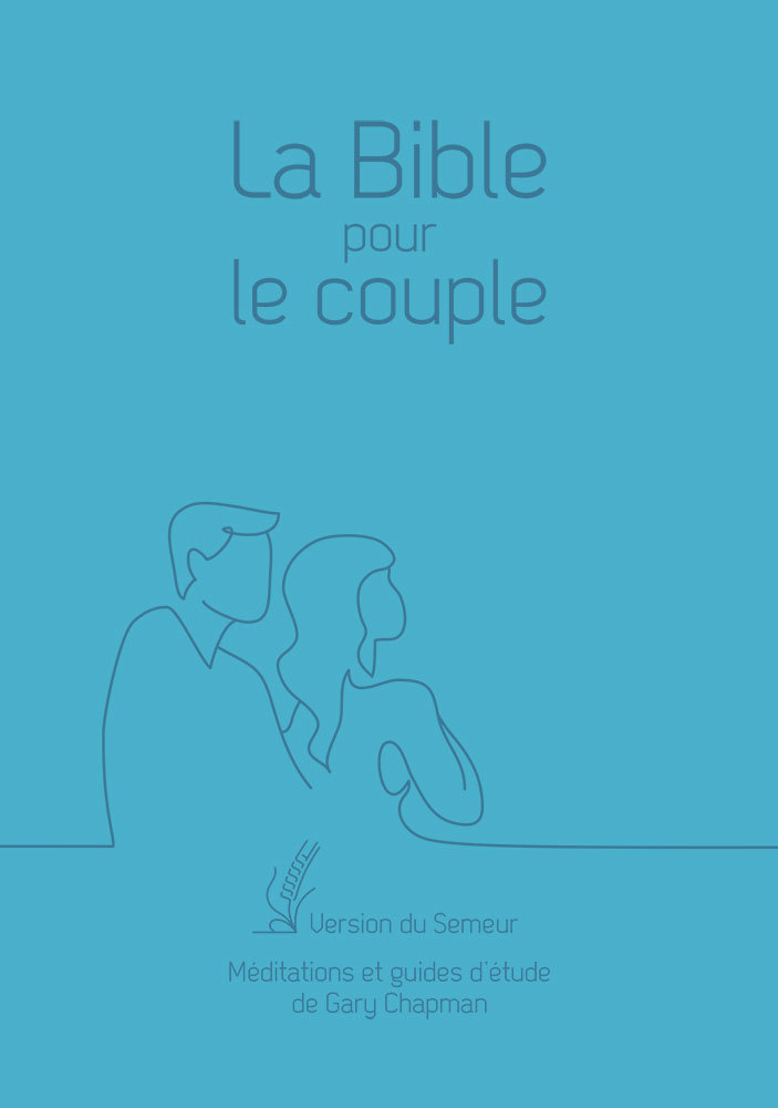 Carte La Bible pour le couple, couverture souple bleue 