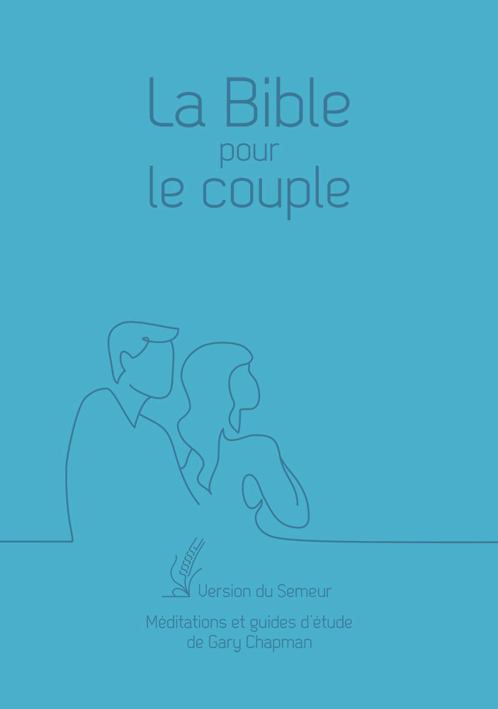 Book La Bible pour le couple, couverture souple bleue 