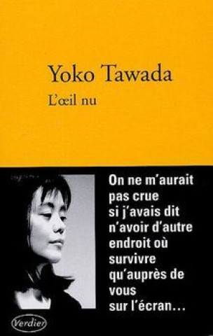 Buch L'oeil nu Tawada