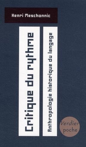 Livro Critique du rythme Meschonnic