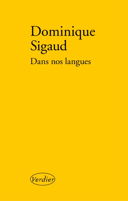 Boek Dans nos langues Sigaud