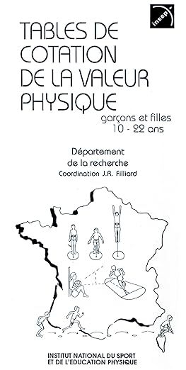 Book TABLES DE COTATION DE LA VALEUR PHYSIQUE FILLIARD JEAN-ROBERT