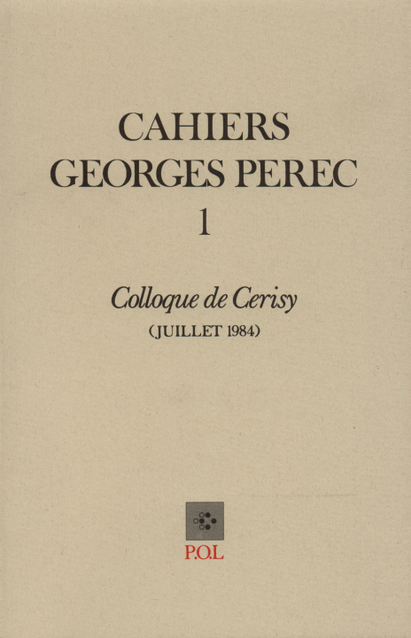 Книга Cahiers Georges Perec COLLECTIFS POL