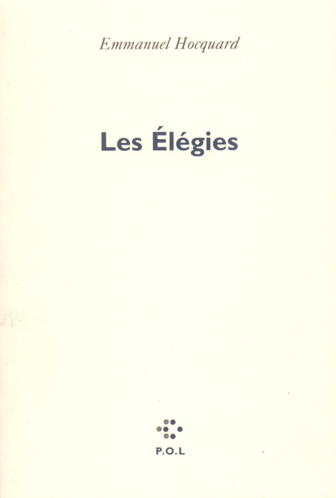 Libro Les Élégies Hocquard