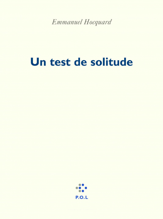 Knjiga Un test de solitude Hocquard