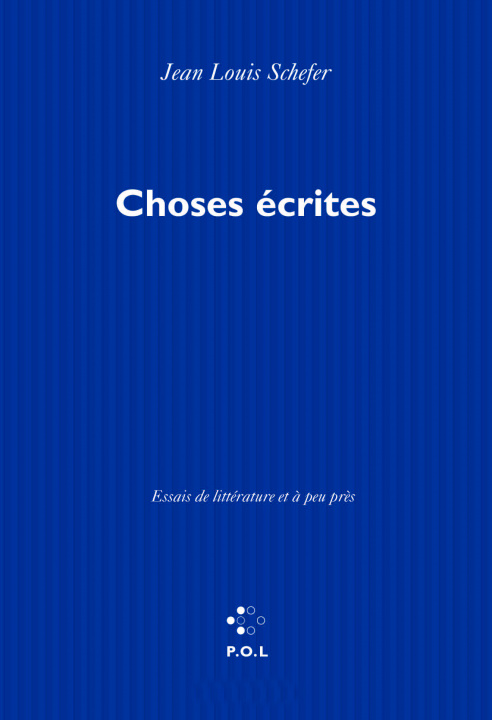 Libro Choses écrites Schefer