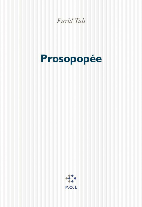 Book Prosopopée Tali