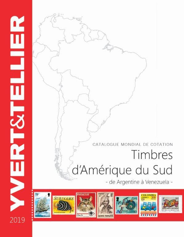 Carte TIMBRES D'AMERIQUE DU SUD 2019 ET TELLIER
