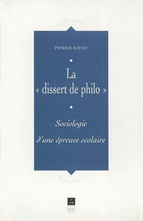 Knjiga DISSERT  DE PHILO RAYOU