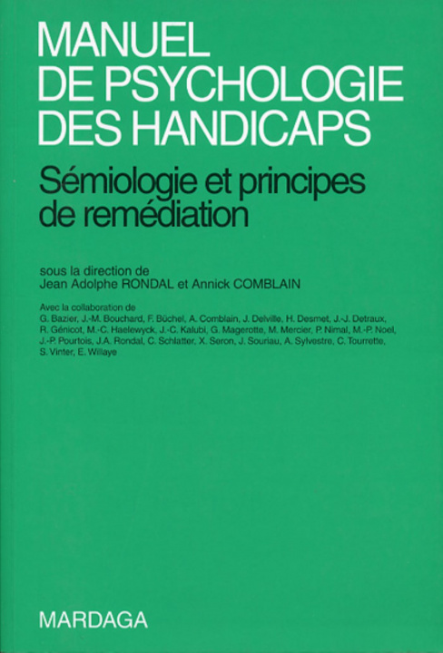 Kniha MANUEL DE PSYCHOLOGIE DES HANDICAPS RONDAL