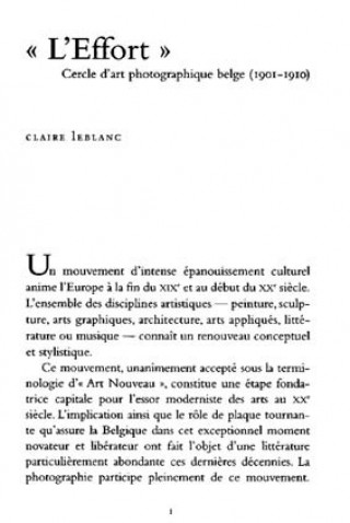 Livre L' Effort Calire Leblanc