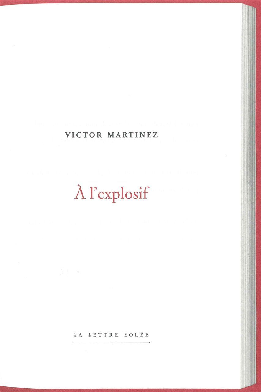 Kniha A l'Explosif Victor Martinez