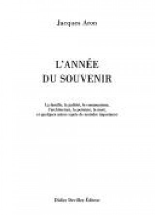 Knjiga L'ANNEE DU SOUVENIR ARON