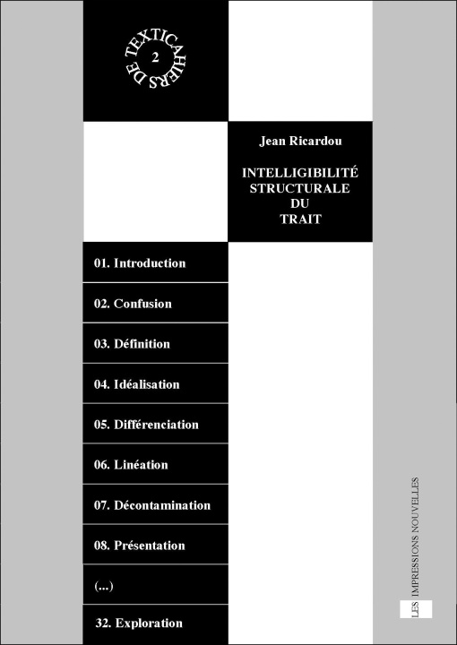 Knjiga INTELLIGIBILITE STRUCTURALE DU TRAIT Jean RICARDOU