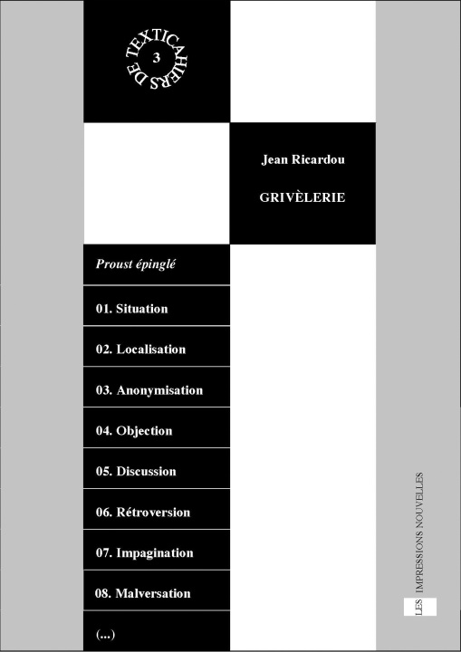 Boek GRIVELERIE Jean RICARDOU