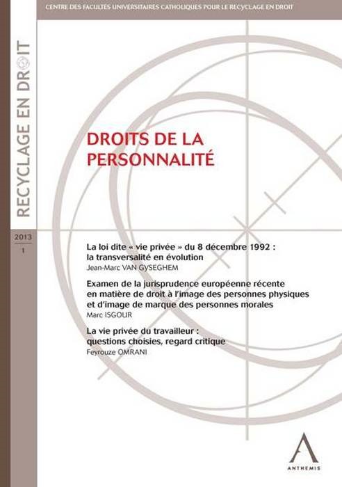 Knjiga droits de la personnalité Isgour m.