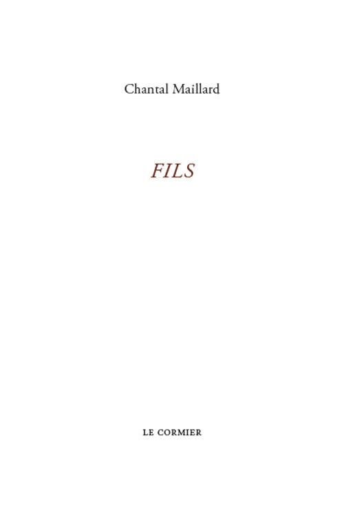 Knjiga FILS MAILLARD CHANTAL
