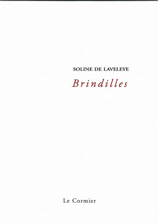 Kniha Brindilles de Laveleye
