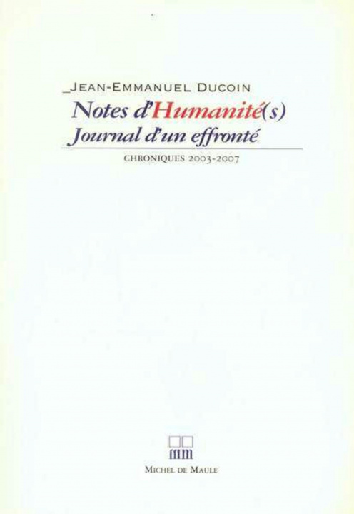 Knjiga NOTES D'HUMANITE(S) DUCOIN