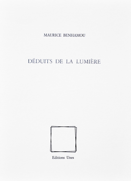 Carte Déduits de la lumière Maurice Benhamou