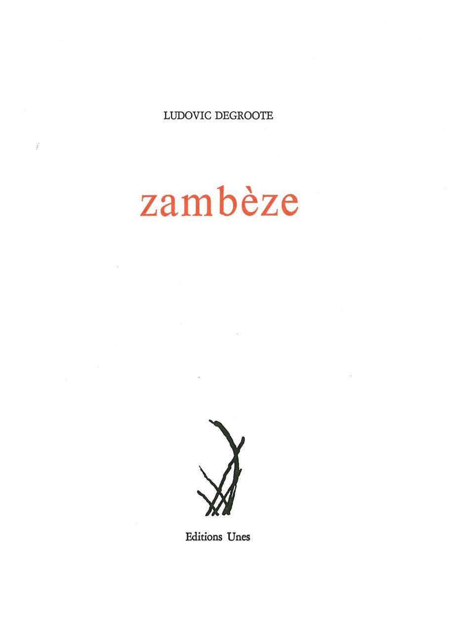 Kniha Zambèze Ludovic Degroote