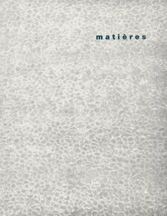 Knjiga Matières - n°4 - 2001 Abriani