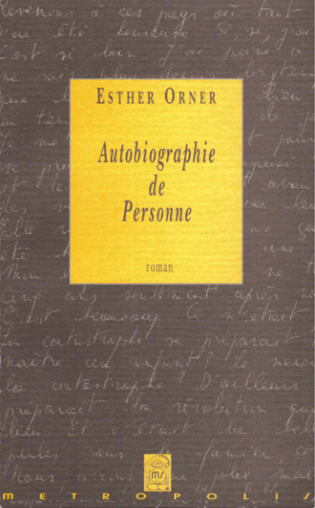 Boek Autobiographie De Personne Orner Esther