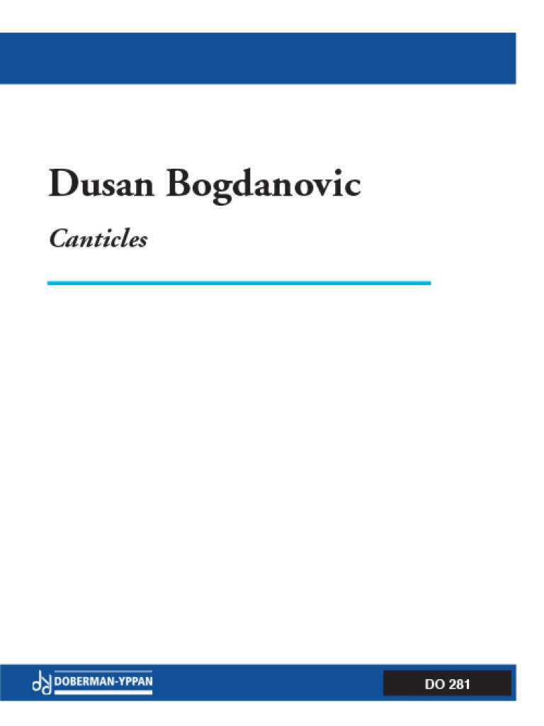 Knjiga CANTICLES DUSAN BOGDANOVIC