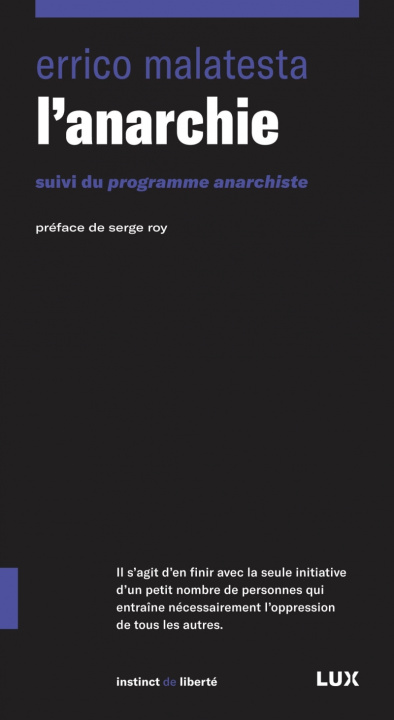Knjiga L'ANARCHIE Errico MALATESTA