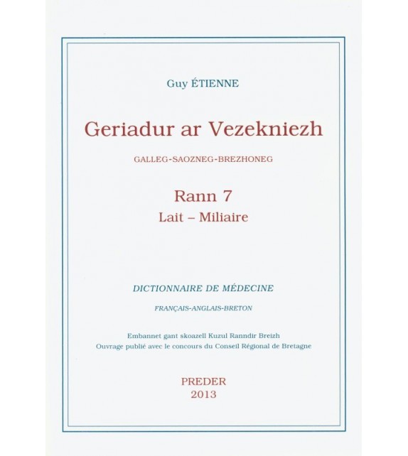 Kniha Geriadur ar vezekniezh - galleg-saozneg-brehzhoneg Étienne