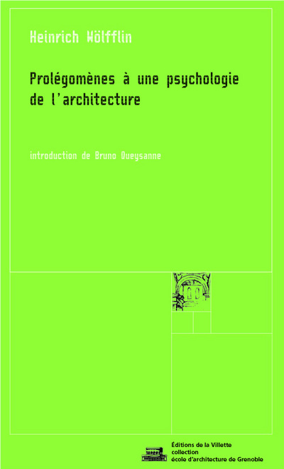 Knjiga Prolégomènes à une psychologie de l'architecture Wolfflin