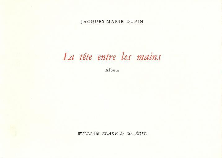 Carte La Tête entre les mains Jacques-Marie Dupin