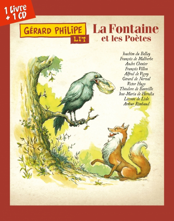 Carte Gérard Philipe lit La Fontaine et les poètes 