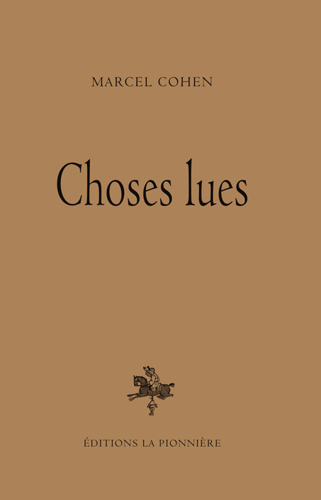 Knjiga Choses lues Cohen