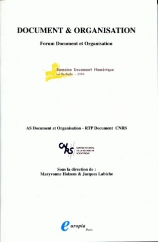 Knjiga DOCUMENT ET ORGANISATION HOLZEM  MARYVONNE