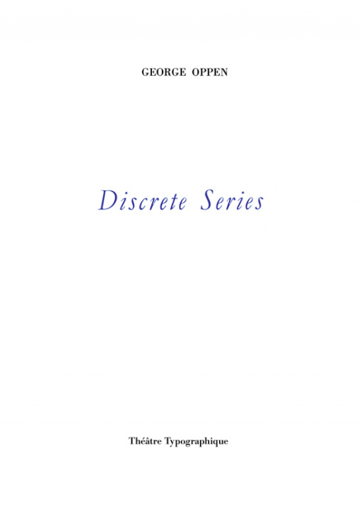 Knjiga Discrete Series OPPEN