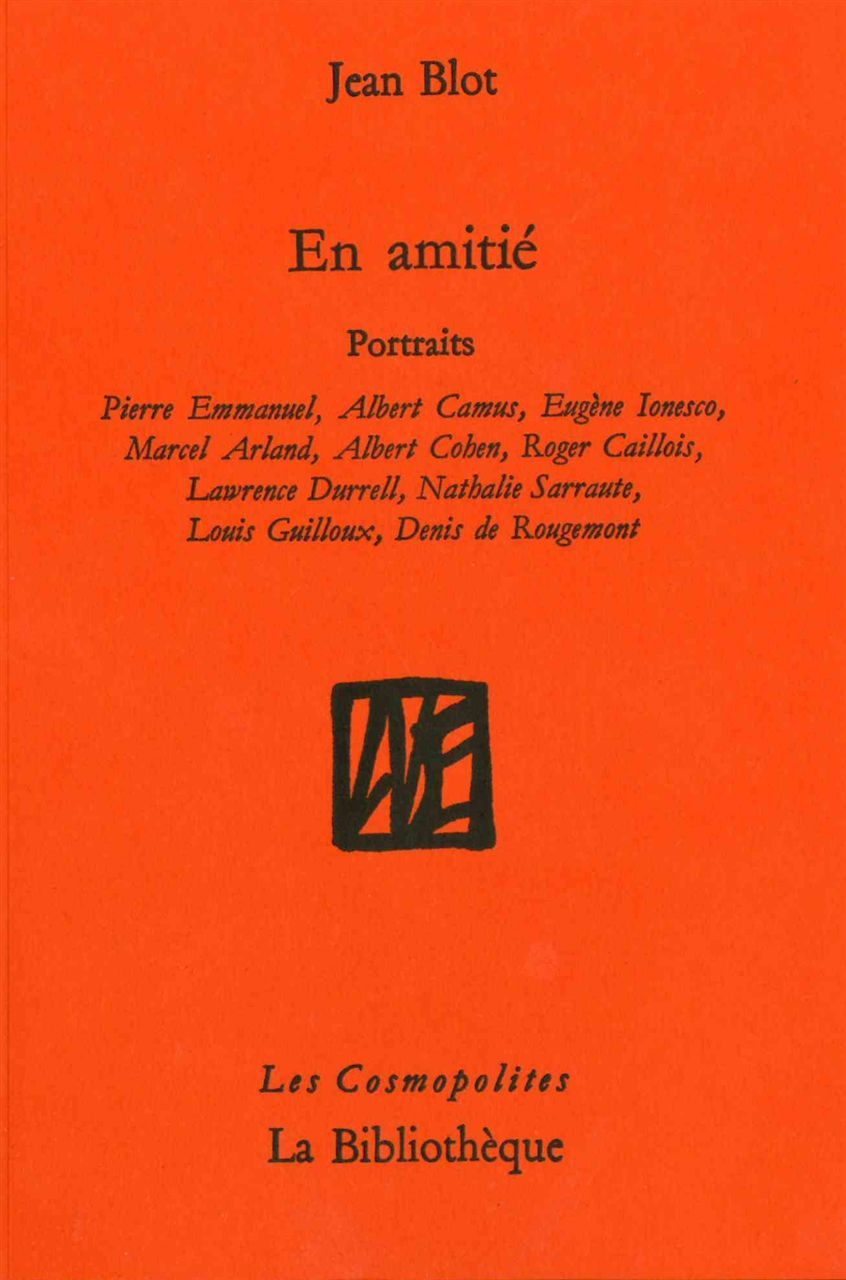 Boek En amitié Jean Blot