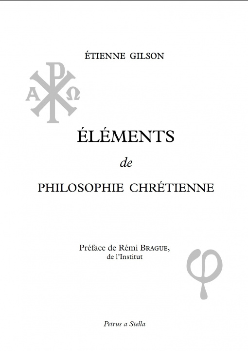 Kniha Eléments de philosophie chrétienne Gilson