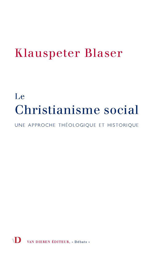Carte Christianisme social - une approche théologique et historique Blaser