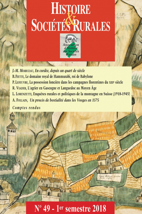 Buch HISTOIRE & SOCIETES RURALES, N  49 - 1ER SEMESTRE 2018 divers
