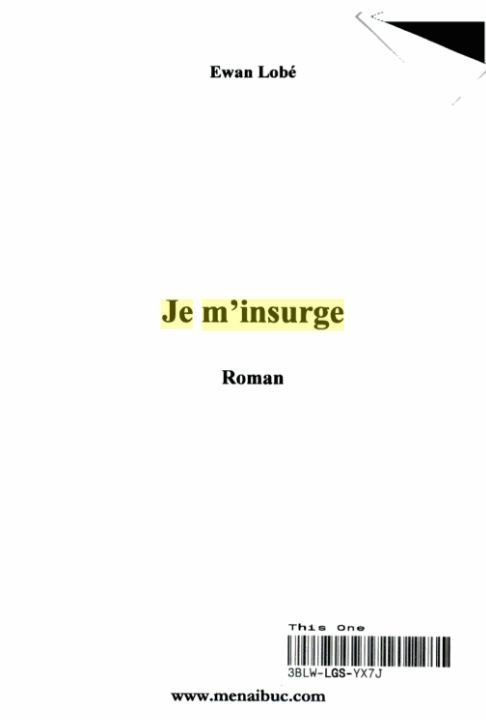 Knjiga Je m'insurge Lobe